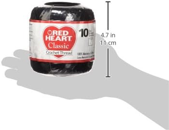 Mont Kroşe Kırmızı Kalp Klasik Kroşe, İplik Ölçüsü 10, Siyah (144-12)